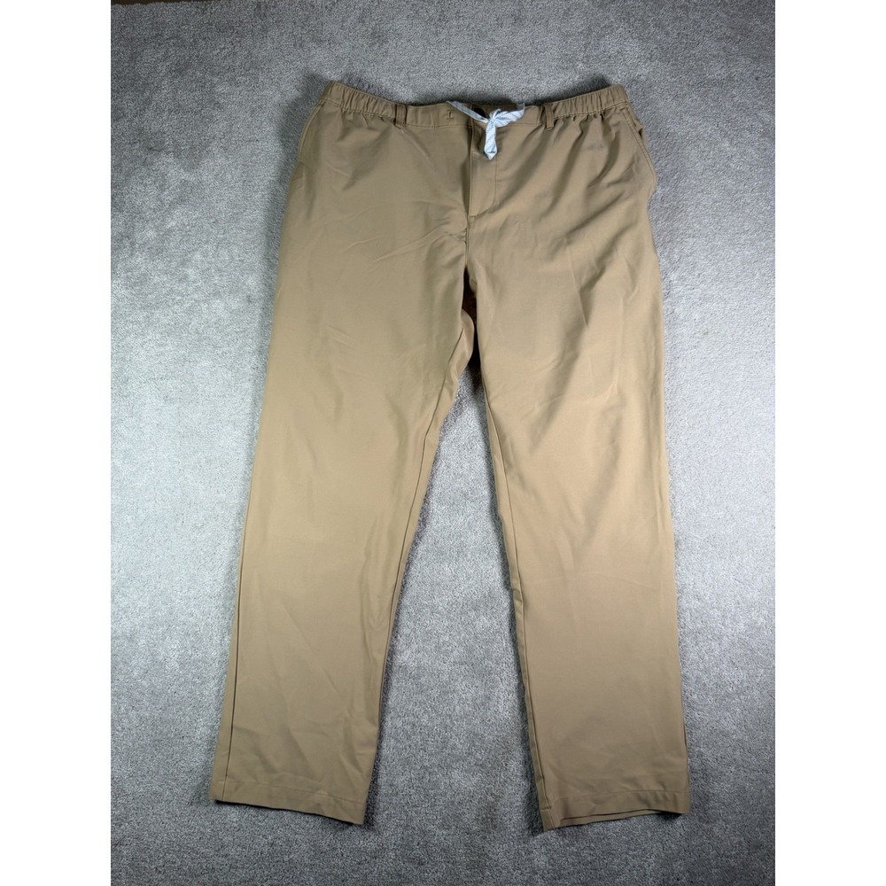 Chubbies Men's Everywear Pants XXL Beige Khaki Drawstring Performance Stretch
